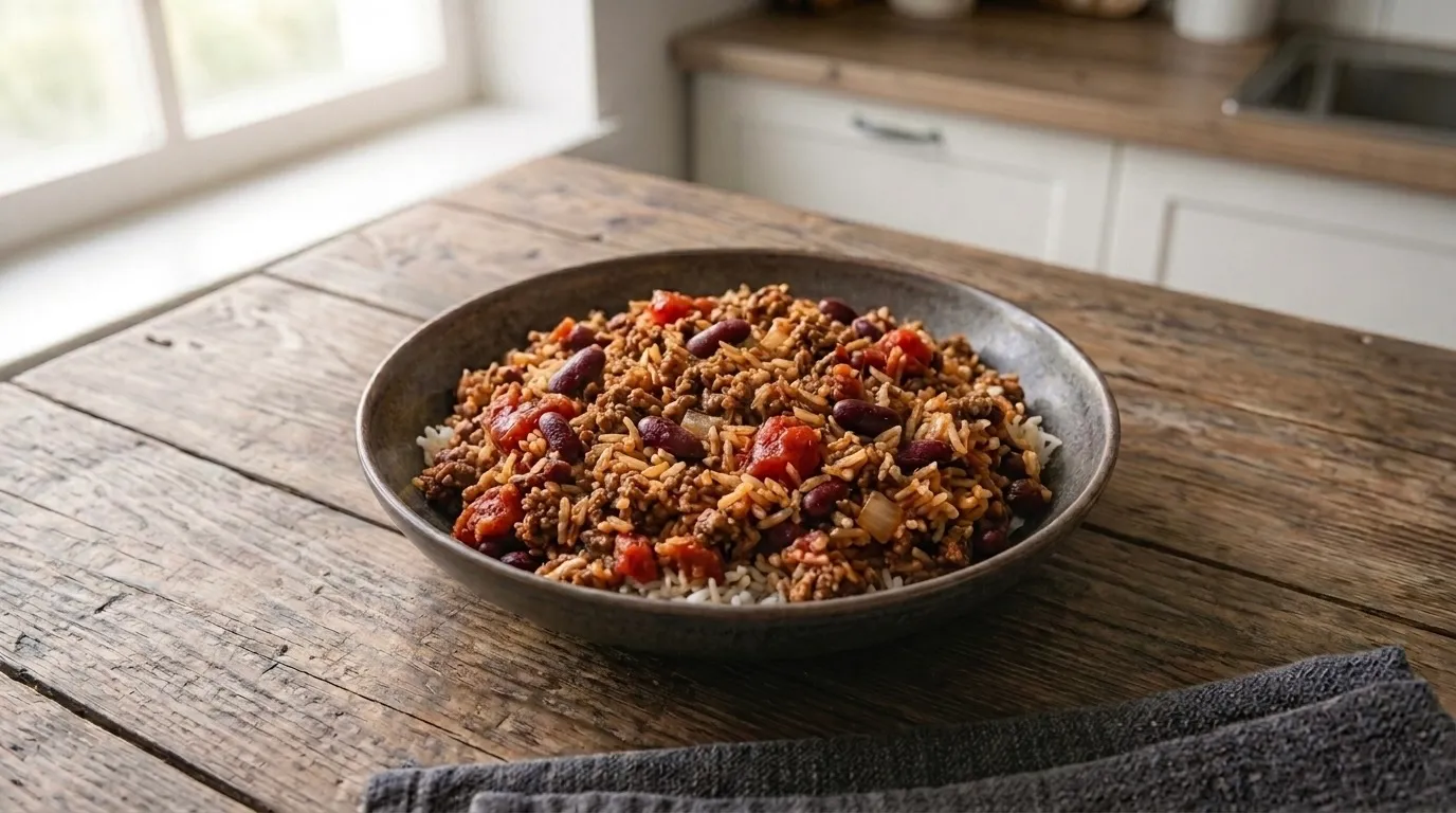 Illustration de l’article Chili con carne au riz pour la prise de masse