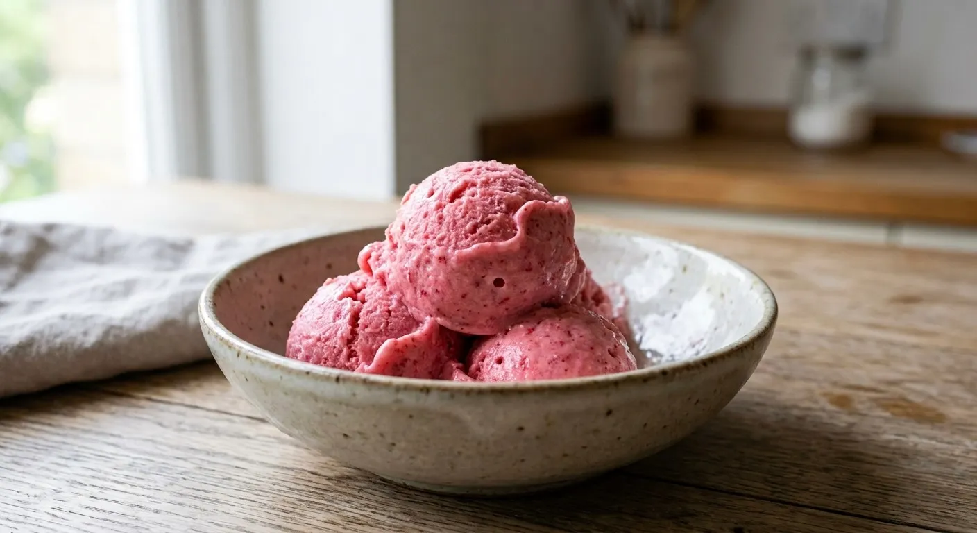 Illustration de l’article Glace express à la fraise et skyr
